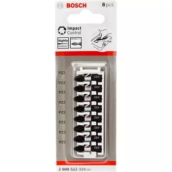 Набор бит Bosch PZ2х25мм ударные 8шт (325)