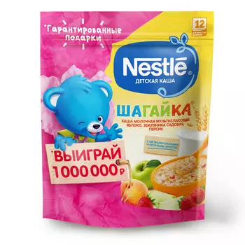 БЗМЖ Каша Nestle 5 злаков Шагайка мол ябл/земл/пер 200г