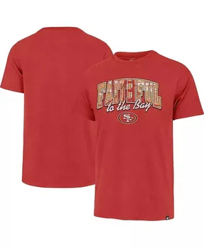 Мужская рваная футболка San Francisco 49ers Regional Franklin алого цвета '47 Brand, красный