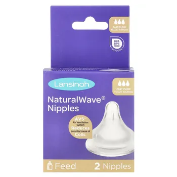 Lansinoh, соска NaturalWave®, быстрая скорость, 2 соски