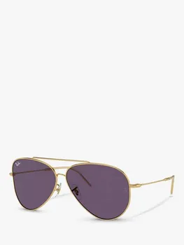 Солнцезащитные очки rbr0101s унисекс-авиатор с обратной стороны Ray-Ban, цвет Gold/Violet