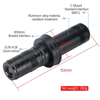 Видеомикроскоп ZONGMAI XW-0745B 0.7X-4.5X