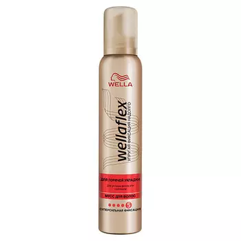 WELLA Wellaflex Мусс для волос "Для горячей укладки" экстрасильной фиксации