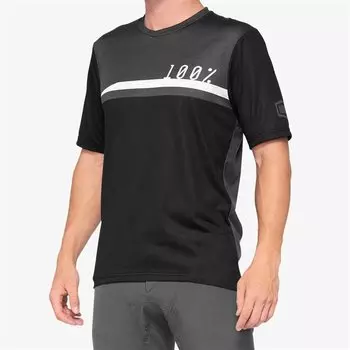 Велоджерси 100% Airmatic Jersey, короткий рукав, Black/Charcoal, 2021 (Размер: L)