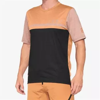Велоджерси 100% Airmatic Jersey, короткий рукав, Caramel/Black, 2021 (Размер: M)