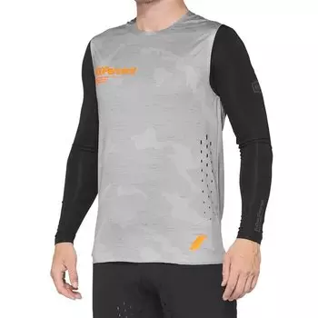 Велоджерси 100% R-Core Concept Jersey, длинный рукав, Grey Camo, 2021