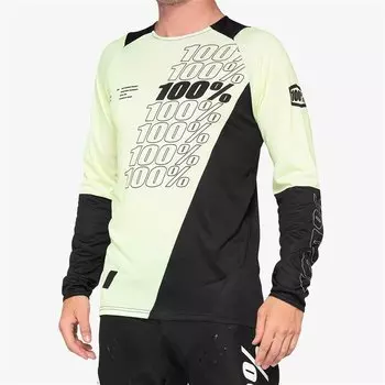Велоджерси 100% R-Core Jersey, длинный рукав, Yellow/Black, 2021