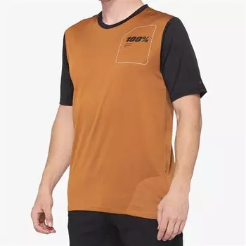 Велоджерси 100% Ridecamp, короткий рукав, Terracotta/Black, 2021