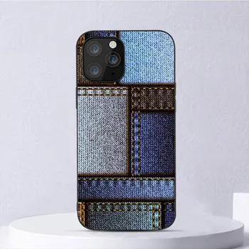 Джинсовый ковбойский джинсовый чехол для телефона с принтом для Iphone 11 12 Mini 13 14 Pro Xs Max X 8 7 6s Plus 5 Se Xr Shell iPhoneXSMAX
