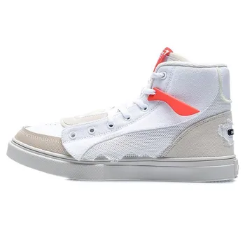 Кроссовки женские Li Ning CF Su Series High-Top Skate Shoes серо-белые AGCR078-2 35