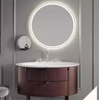 BURGBAD LIN20 Зеркало 750х25 мм., LED подсветка 5700K, выключатель, подогрев