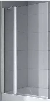 CADA XS CK DTL 10516 VPK Шторка на ванну (маятник.дверь с неподв.сегментом), крепление слева, H=1600, L=1030-1055, стекло прозр. ESG Clean