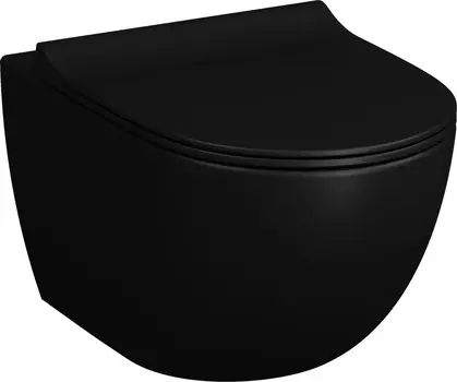 Унитаз подвесной VitrA Sento 7748B083-0101 безободковый, черный матовый