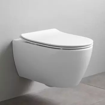 Унитаз подвесной Scarabeo Glam 5201/TW безободковый, белый