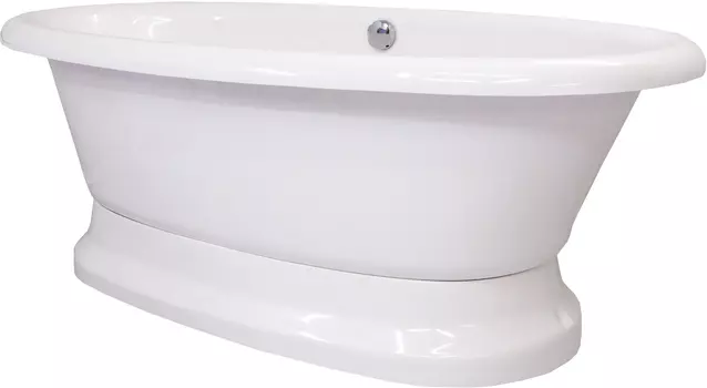 Ванна из искусственного камня Marmo Bagno Аззуро 180x90 на подиуме