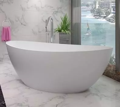 Ванна из искусственного камня NS Bath NSB-18901 180х90 глянцевая/матовая