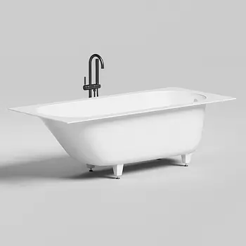 Ванна из искусственного камня Salini Ornella Axis Kit 170х75 с ножками S-Sense, белый глянцевый