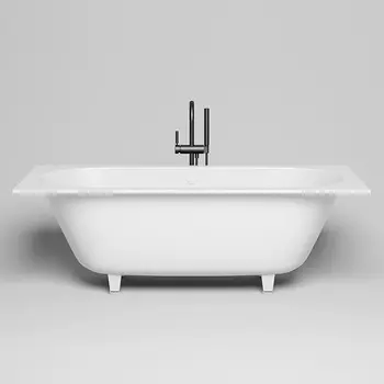 Ванна из искусственного камня Salini Ornella Axis 170х75 с ножками S-Stone, белый матовый