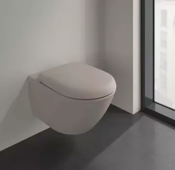 Унитаз подвесной Villeroy & Boch Antao 4674T0AM Almond CeramicPlus