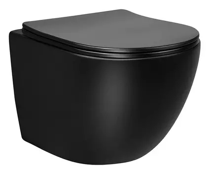 Унитаз подвесной Vincea Globo VT1-14SMB безободковый, матовый черный