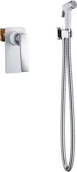Смеситель встроенный с гигиеническим душем Timo Helmi 4089/00-16SM хром-белый