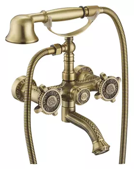 Смеситель для ванны с душем Zorg Antic A 2001W-BR бронза