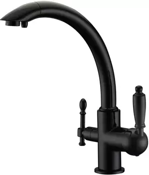 Смеситель для кухни Zorg Clean Water ZR 314 YF-33 BLACK с подключением фильтра черный