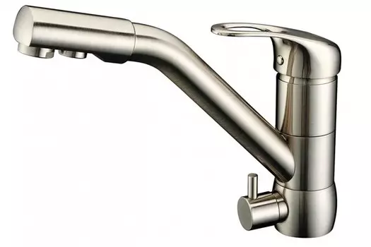 Смеситель для кухонной мойки Zorg Clean Water ZR 400 KF-12 NICKEL никель
