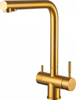 Смеситель для кухни ZorG Inox SZR-2020 BRONZE с подключением фильтра бронза