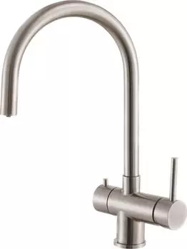 Смеситель для кухни ZorG Inox SZR-7020 с подключением к фильтру сталь, нержавейка матовая