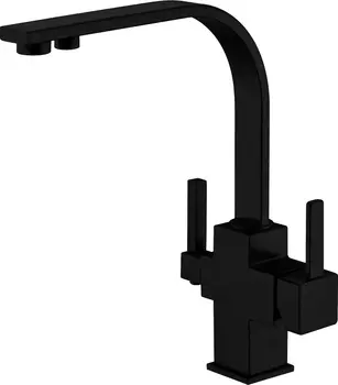 Смеситель для кухни Zorg Sanitary ZR 332 YF BLACK c подключением фильтра черный матовый
