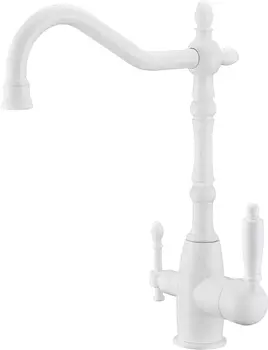 Смеситель для кухни Zorg Sanitary ZR 312 YF-33-WHITE с подключением фильтра белый