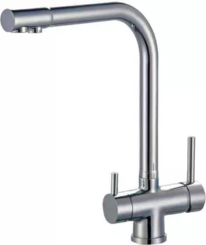Смеситель для кухни Zorg Sanitary ZR 348 YF NICKEL c подключением фильтра хром, никель