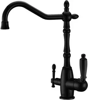 Смеситель для кухни Zorg Sanitary ZR 312 YF-33-BLACK с подключением фильтра черный матовый