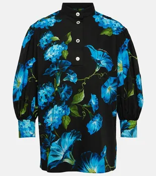 Хлопчатобумажную рубашку Dolce&Gabbana, черный