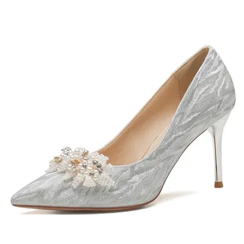 Туфли HKCP High Heels Women's, серебряный