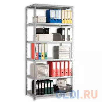Стеллаж металлический ПРАКТИК "MS", 2000х1000х300 мм, 6 полок, MS200/100х30/6