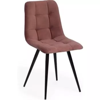 TetChair Стул Chilly (mod. 7095-1) ткань/металл, 45x53x88 см, высота до сиденья 50 см, коралловый barkhat 15, черный