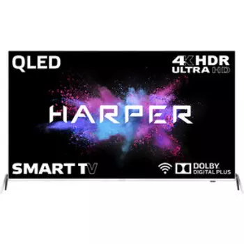 Телевизор QLED HARPER 55Q850TS (55'', 4K, SmartTV, Android, WiFi, серый)