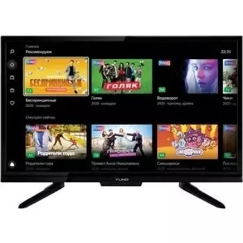 Телевизор Yuno ULX-24TCS221 (24'', HD, Smart TV, Яндекс.ТВ, Wi-Fi, черный)