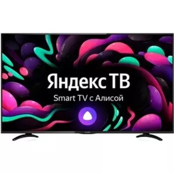 Телевизор Yuno ULX-55UTCS3234 Яндекс.ТВ черный Ultra HD 50Hz DVB-T2 DVB-C DVB-S2 USB WiFi Smart TV