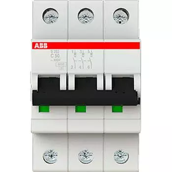 Автоматический выключатель ABB SH203L 3P 50 А 4.5 кА C 2CDS243001R0504