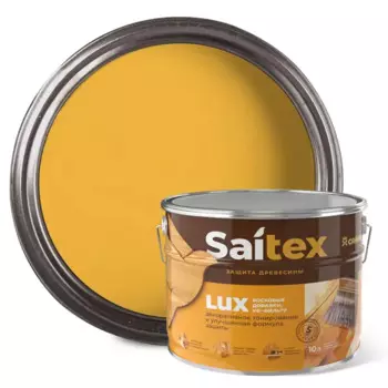 Антисептик защитно-декоративный Saitex Lux полуглянцевый сосна 10 л