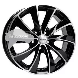 Литые диски Rial 7,5x17/5x100 ET36 D63,3 Lugano Diamant black front polished