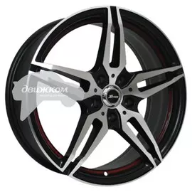 Литые диски X-Race 6x15/5x100 D57,1 ET40 AF-10 Черный+серебристый+красный