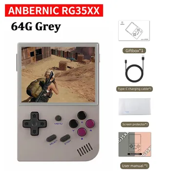 Anbernic Rg Nano Rg35xx Ретро игровая консоль Linux Система Ips Экран Портативный портативный игровой плеер Мини-консоль Подарок для ребенка White 64G RG35XX