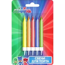 Набор свечей с держателями - Герои в масках, 5 штук, 6,5 см