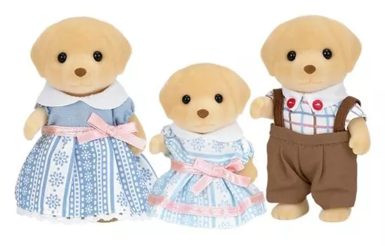 Набор Sylvanian Families - Семья Лабрадоров, 3 фигурки