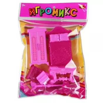 Набор мебели для куклы Игромикс – Спальня, 6 предметов