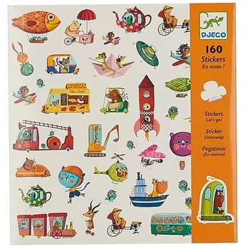 Набор наклеек – В дорогу. 160 штук